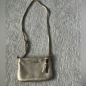 Lily Pulitzer gold crossbody purse, lightly used